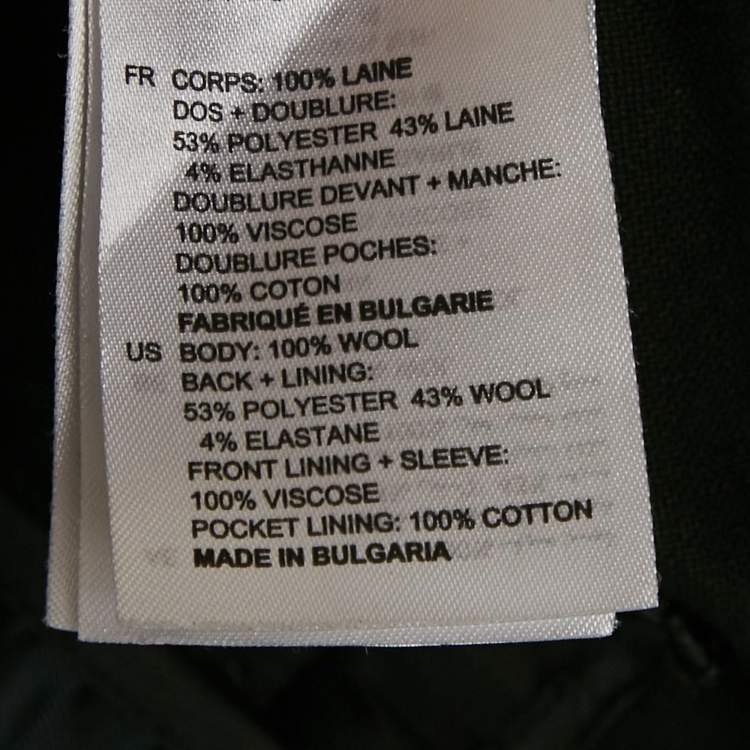 Pre Owned Sandro Black Wool Tailored Blazer L