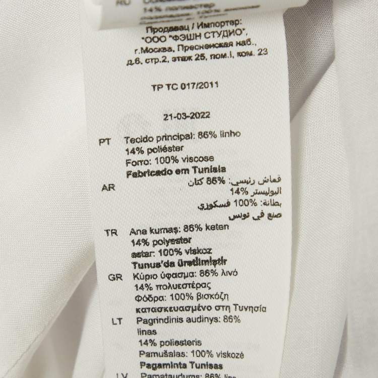 Pre Owned Sandro Lilac Linen Blend V-Neck Mini Dress XL