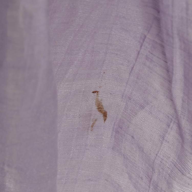 Pre Owned Sandro Lilac Linen Blend V-Neck Mini Dress XL