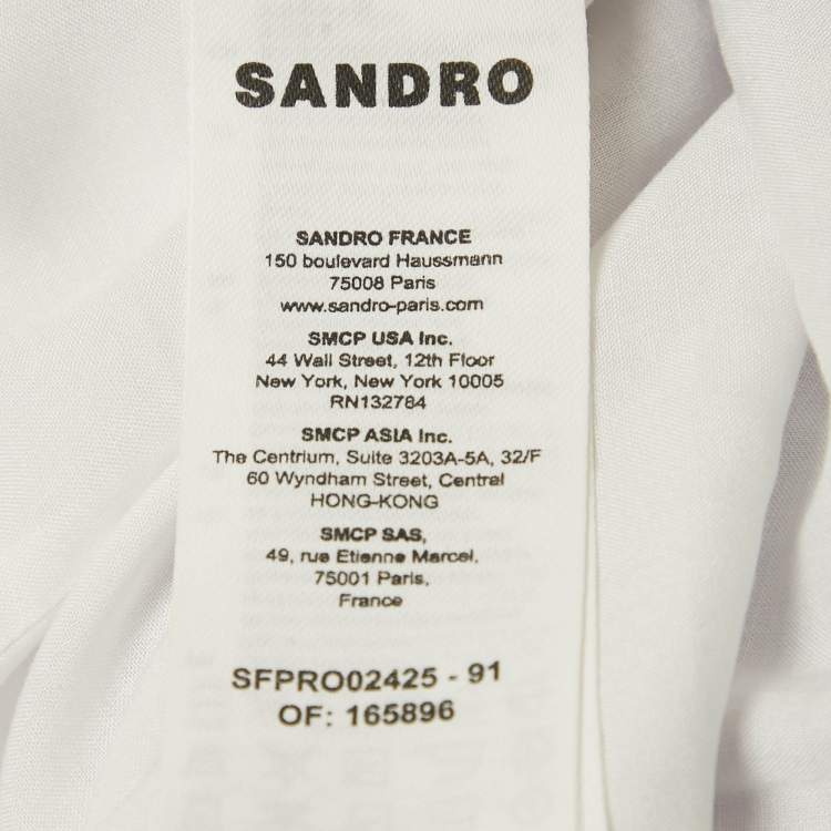 Pre Owned Sandro Lilac Linen Blend V-Neck Mini Dress XL