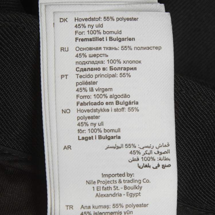 Pre Owned Sandro Black Gabardine Tosca Straight-Leg Trousers S