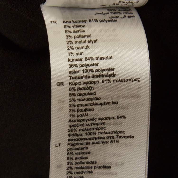 Pre Owned Sandro Black Tweed Gwendoline Mini Dress L