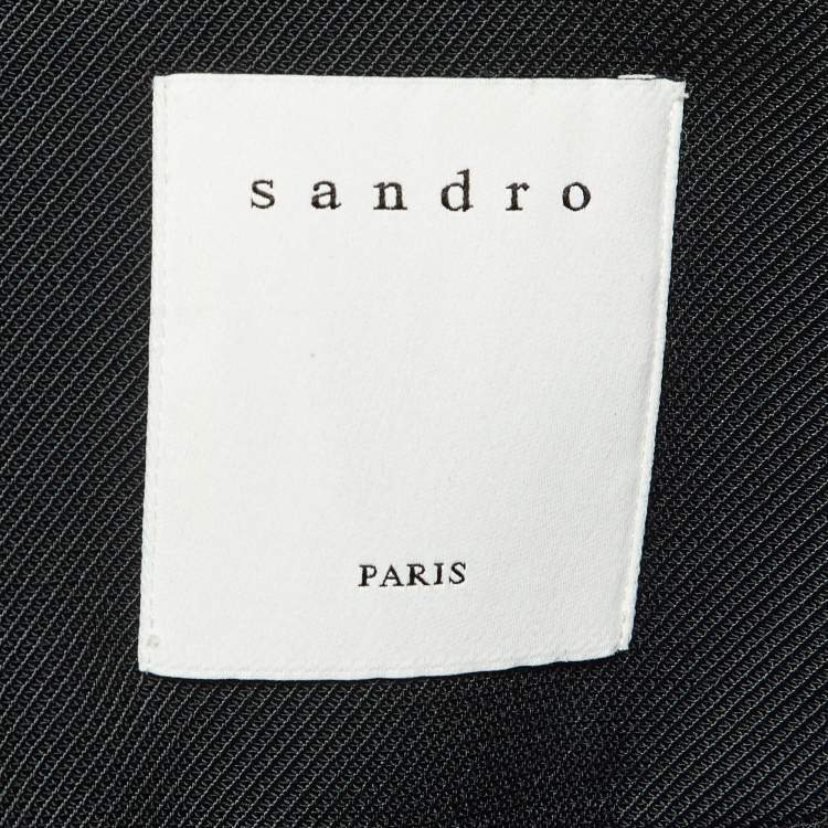 Pre Owned Sandro Black Gabardine Tailored Jacket S