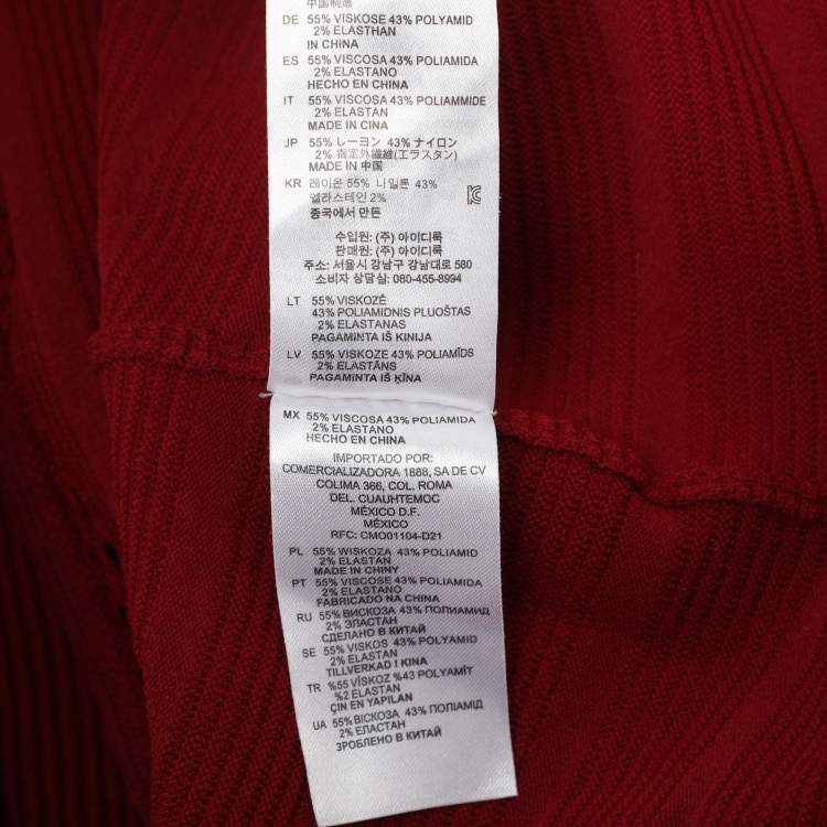 Pre Owned Sandro Burgundy Knit Short Dress L