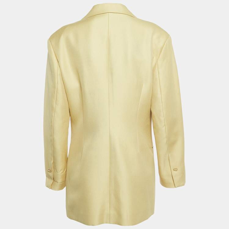 Pre Owned Sandro Gold Single-Button Blazer M