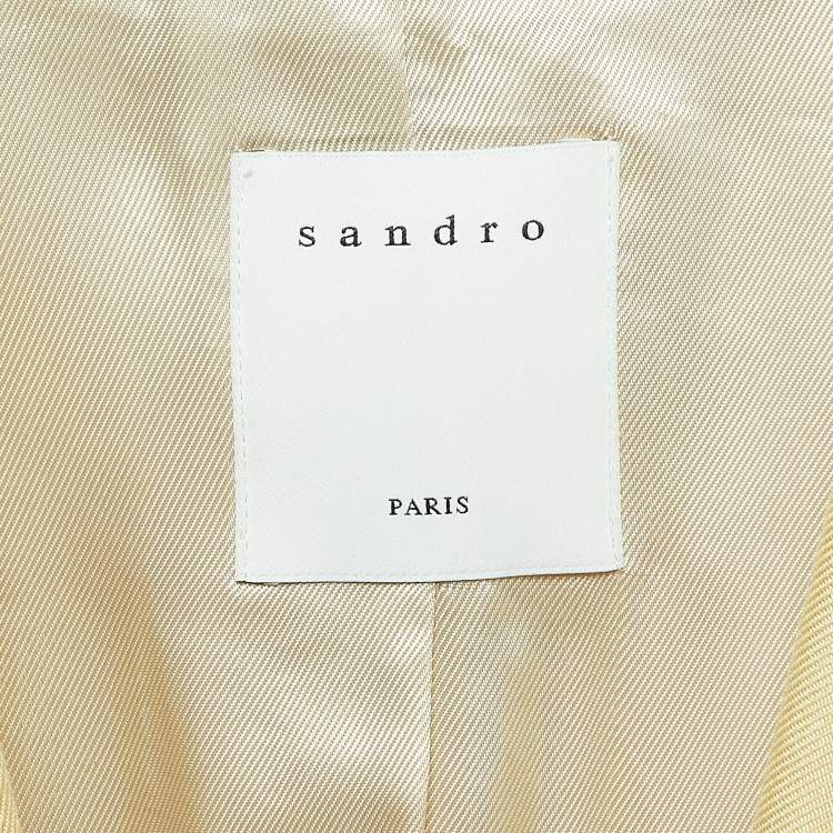 Pre Owned Sandro Gold Single-Button Blazer M