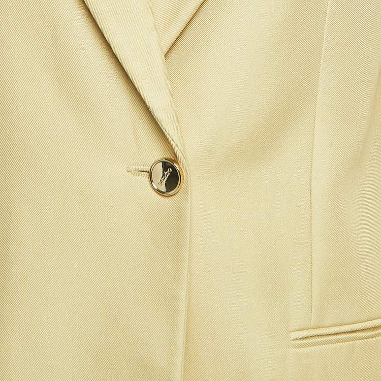 Pre Owned Sandro Gold Single-Button Blazer M