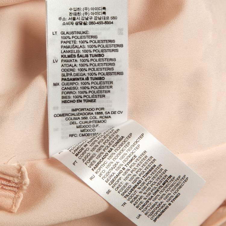 Pre Owned Sandro Pink Floral Pattern Lace Tie-Up Detail Mini Dress S