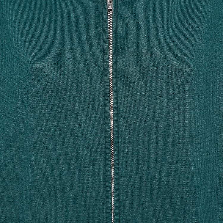 Pre Owned Sandro Green Knit & Denim Oversized Hoodie M
