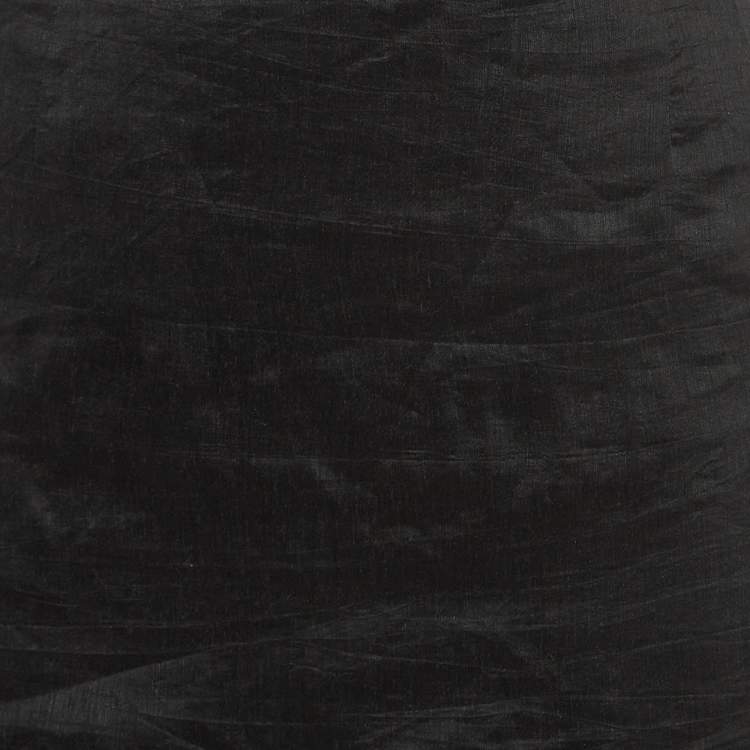 Pre Owned Sandro Black Crystal Embellished Linen Blend Cut-Out Detail Mini Dress S