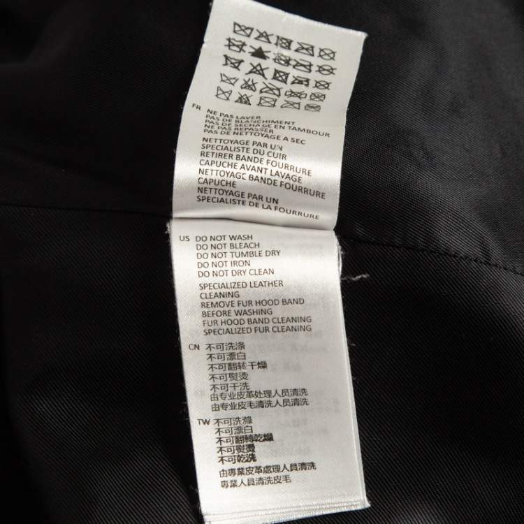 Pre Owned Sandro Grey Wool Blend and Fur Hooded Coat XS