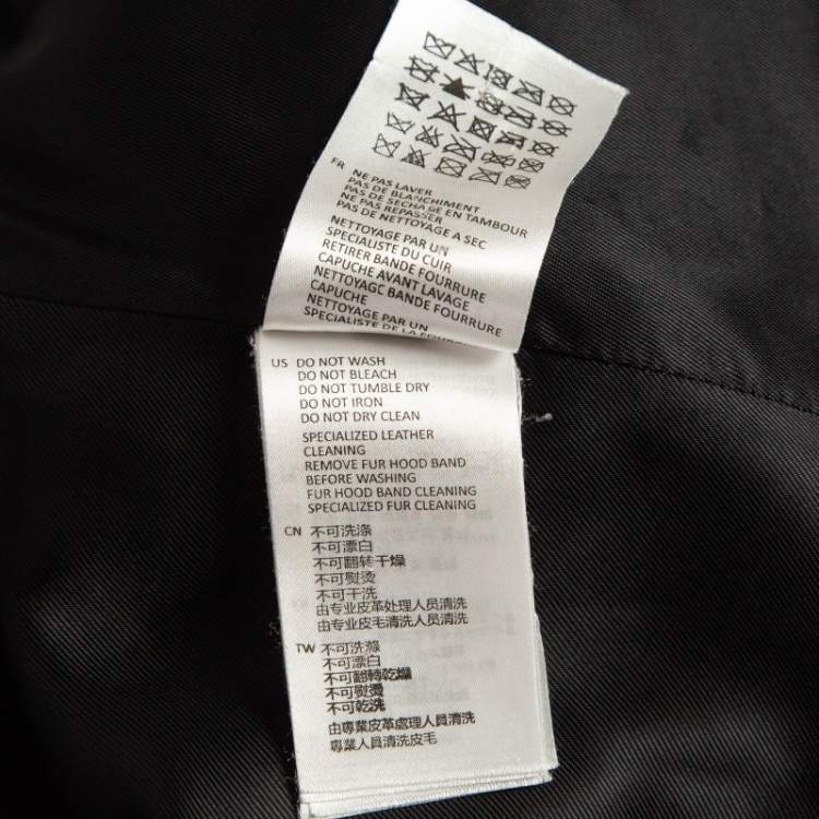 Pre Owned Sandro Grey Wool Blend and Fur Hooded Coat XS