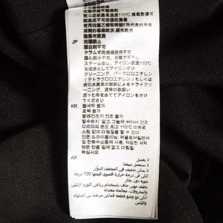 Pre Owned Sandro Black Velvet Lace and Crepe Mini Dress S