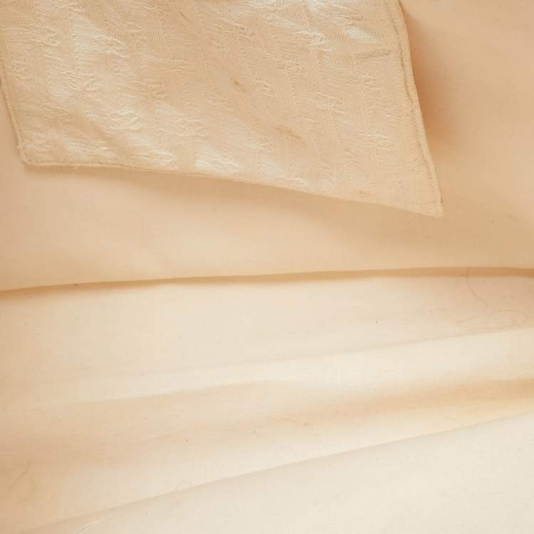 مملوكة مسبقًا Sandro Off White Embroidered Canvas Shopper Tote