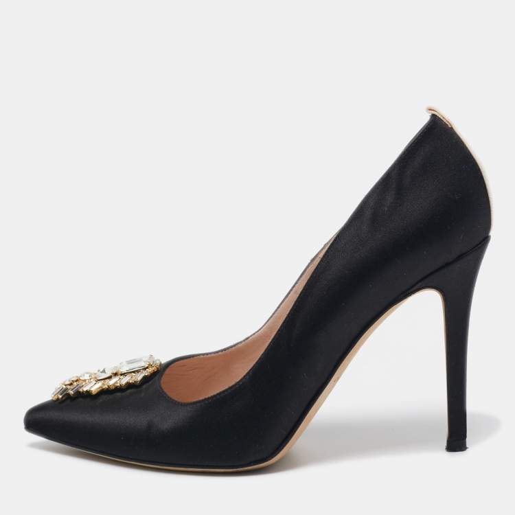 Patent Sjp Black Pumps SJP Sarah Jessica Parker 40 EU 10 US