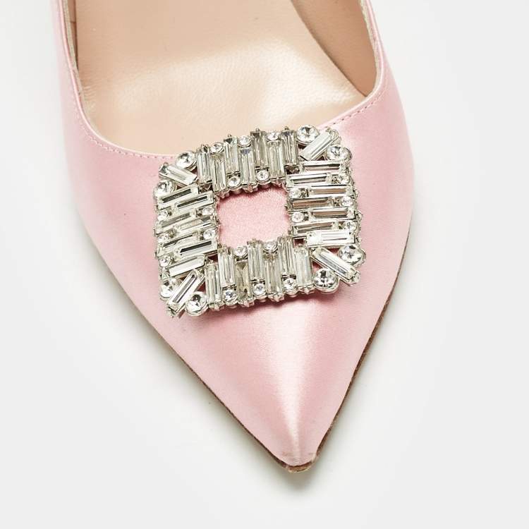 Pre Owned SJP Sarah Jessica Parker Pink Satin The LJ Recital Pumps Size 39
