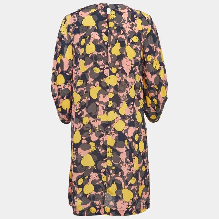 Pre Owned See by Chloe Multicolor Fruit Print Silk Mini Dress S
