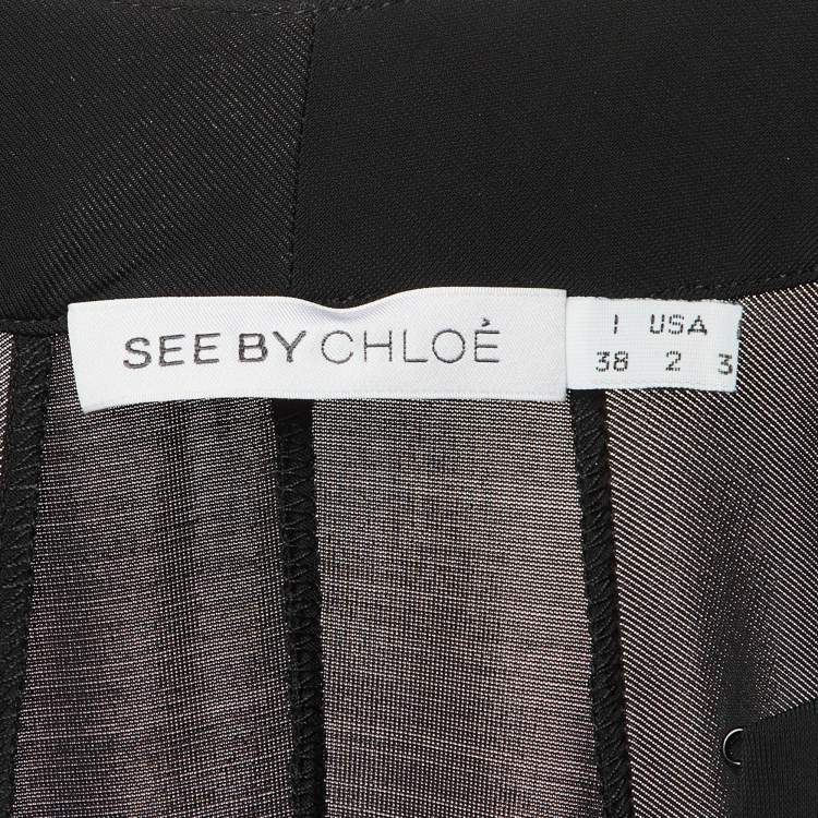 Pre Owned See by Chloé Black Jersey Knee Length Dress S