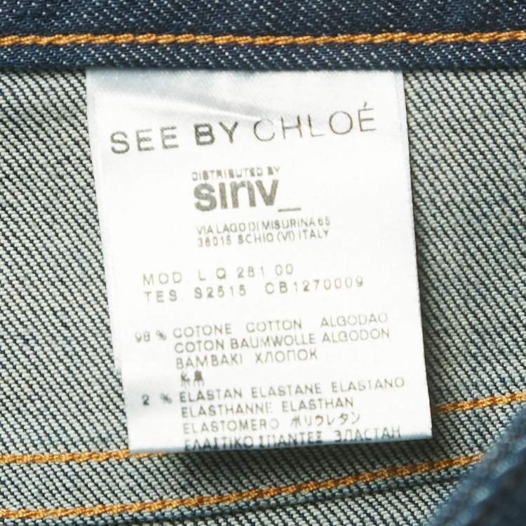 Pre Owned See by Chloé Blue Denim Slim Fit Jeans M/Waist 30"