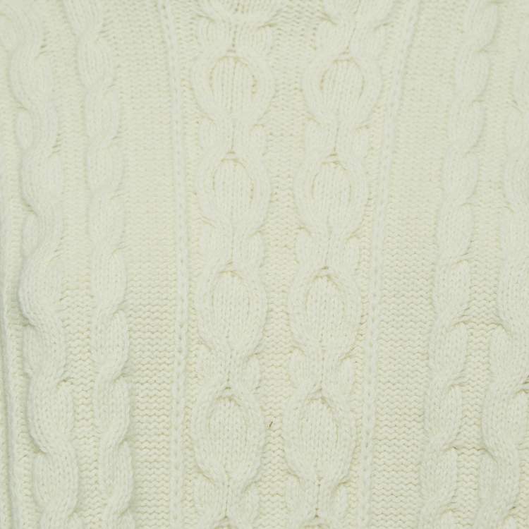 Pre Owned See by Chloe Cream Cable Knit Turtleneck Sweater M