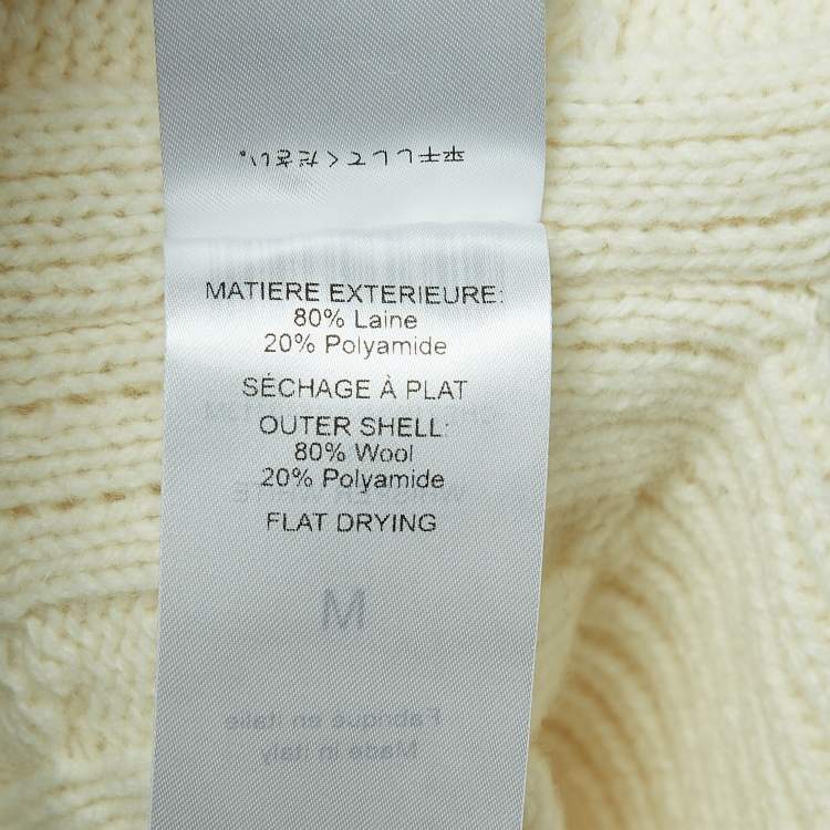 Pre Owned See by Chloe Cream Cable Knit Turtleneck Sweater M