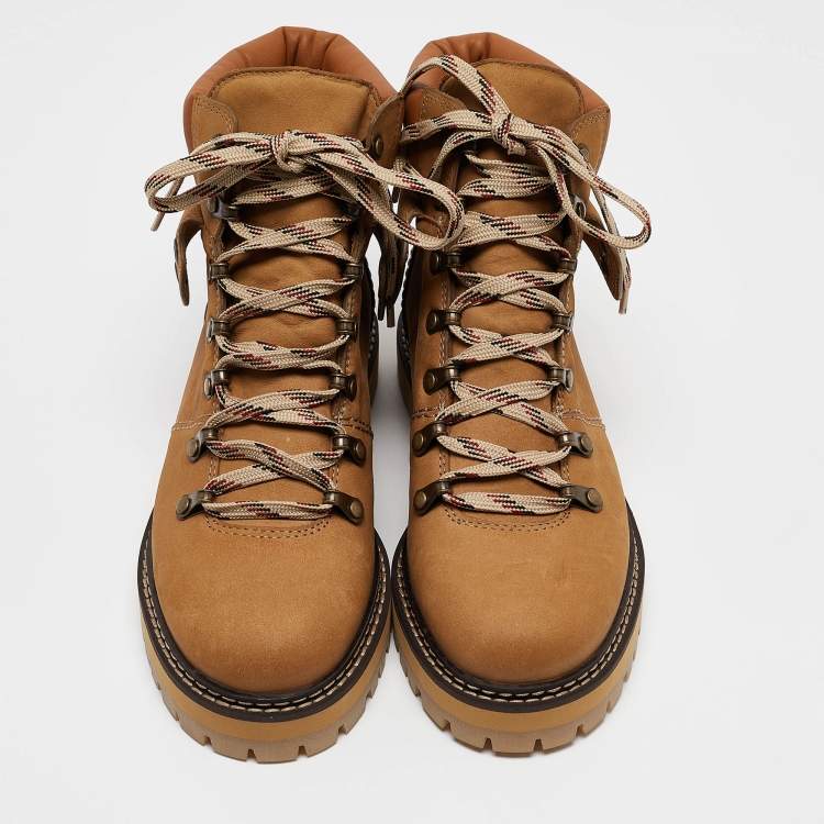 Pre Owned See by Chloe Brown Nubuck Leather Eileen Hiking Boots Size 40