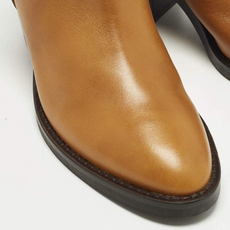 Pre Owned See by Chloe Hana Size 39 Tan Leather Cowboy Boots