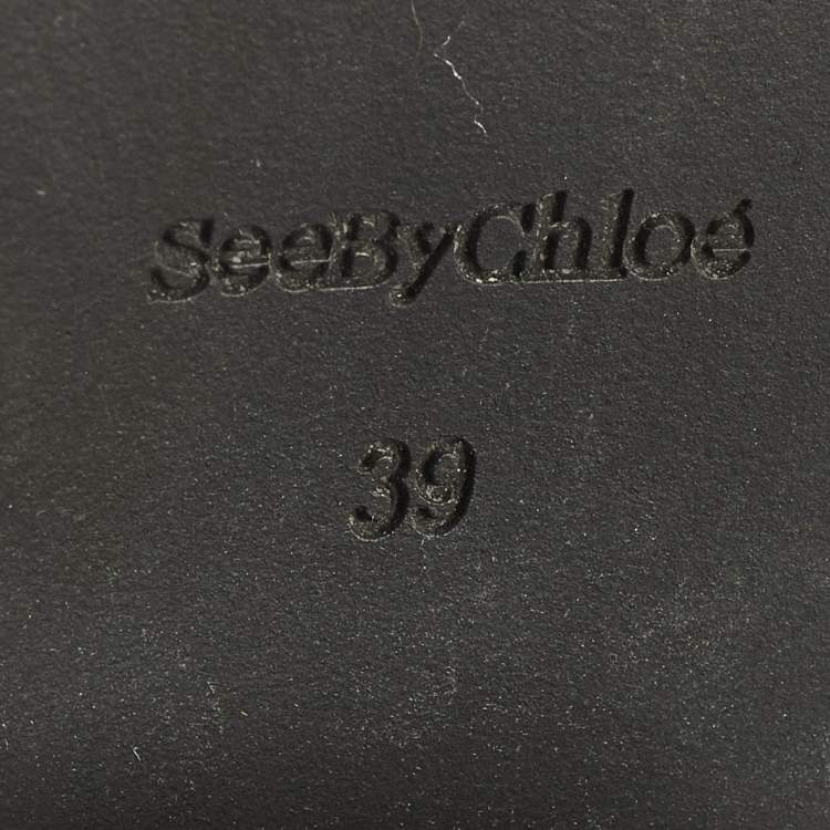 Pre Owned See by Chloe Hana Size 39 Tan Leather Cowboy Boots