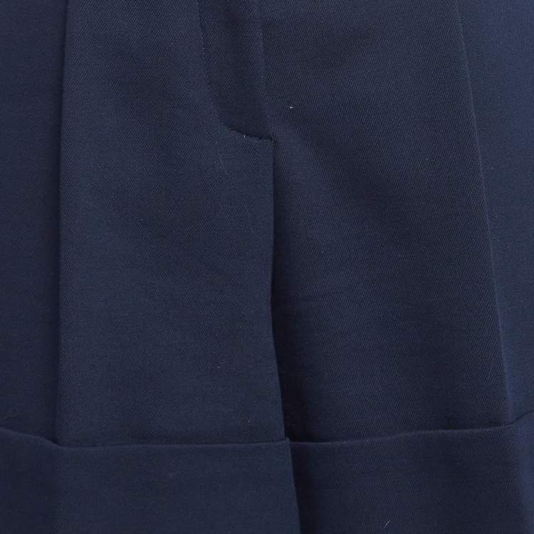 Pre Owned See by Chloe Navy Blue Gabardine Shorts M