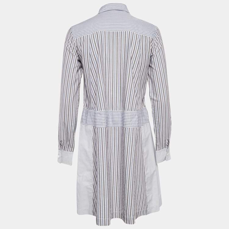 Pre Owned See by Chloe Blue Stripe Cotton Mini Dress S