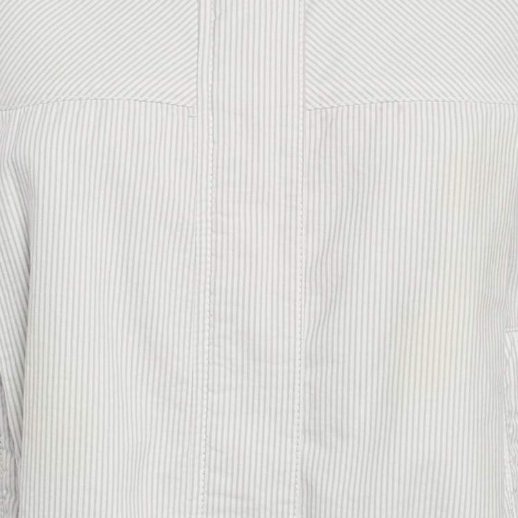 Pre Owned See by Chloe White Stripe Cotton Zip-Up Jacket M