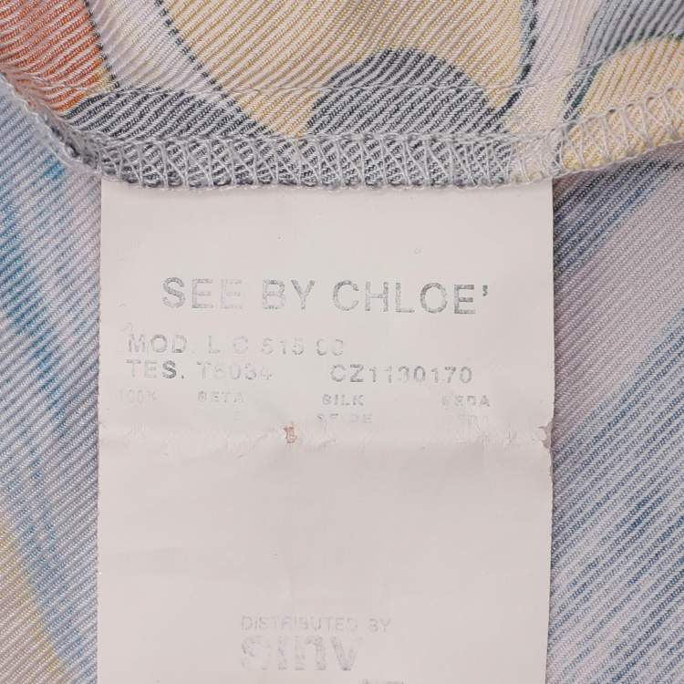 Pre Owned See by Chloe Multicolor Silk Blouse M