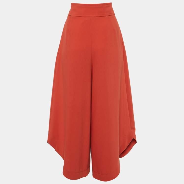 Pre Owned  See by Chloé Peppery Red Crepe Flared Culottes M