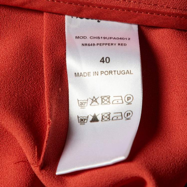 Pre Owned  See by Chloé Peppery Red Crepe Flared Culottes M