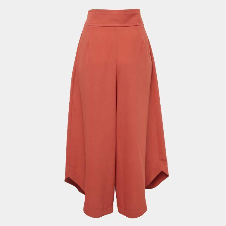 Pre Owned  See by Chloé Peppery Red Crepe Flared Culottes M