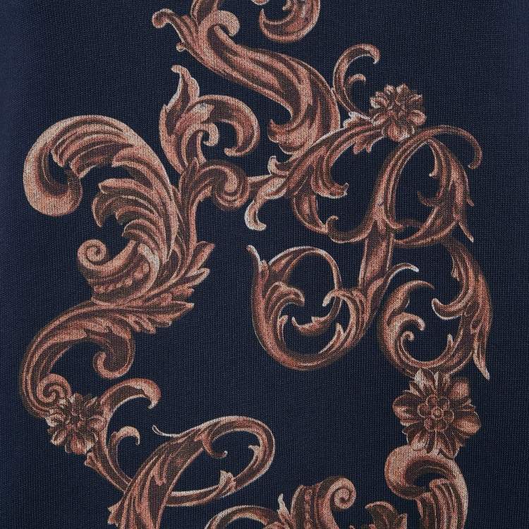 Pre Owned See by Chloe Blue Printed Cotton Knit Stormy Night Sweatshirt L