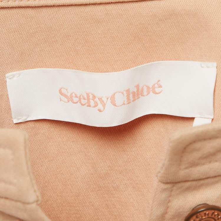 Pre Owned See by Chloe Beige Cotton Blend Puffed Sleeve Jacket M 