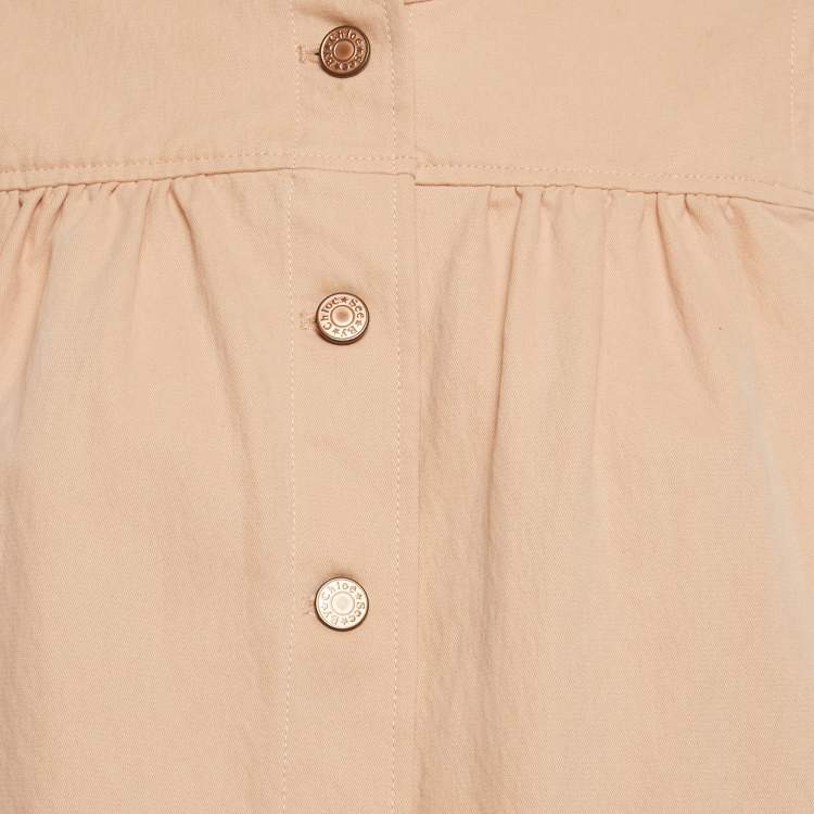 Pre Owned See by Chloe Beige Cotton Blend Puffed Sleeve Jacket M 