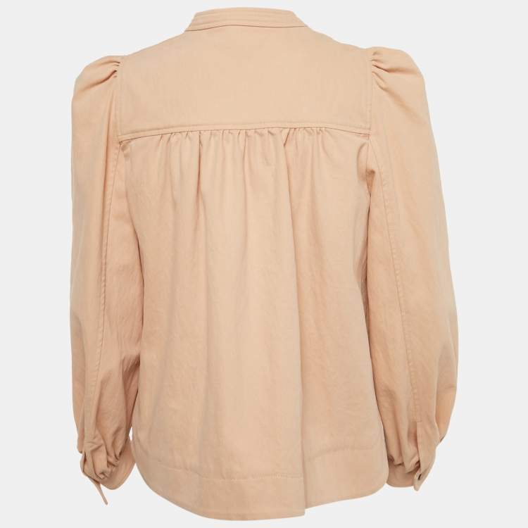 Pre Owned See by Chloe Beige Cotton Blend Puffed Sleeve Jacket M 