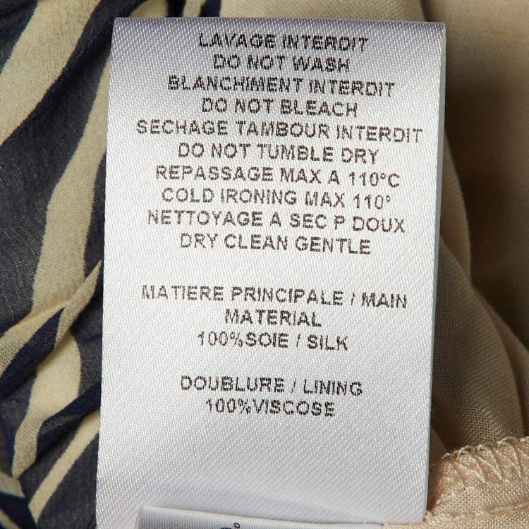 Pre Owned See by Chloé Navy Blue Printed Silk Maxi Skirt S