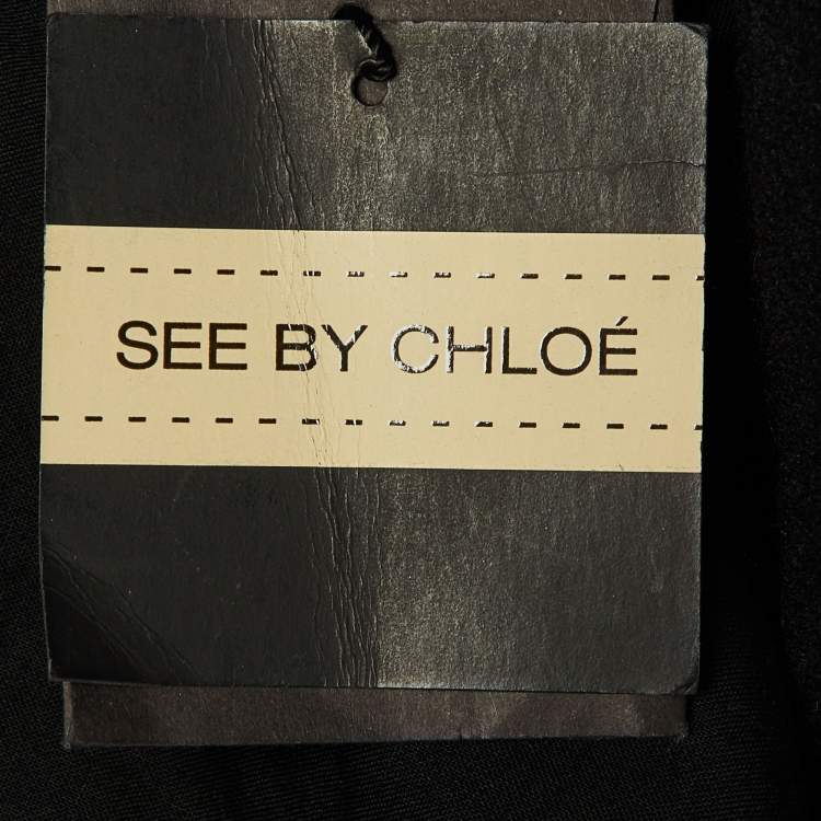 Pre Owned See by Chloe Black Wool Blend Jacket M