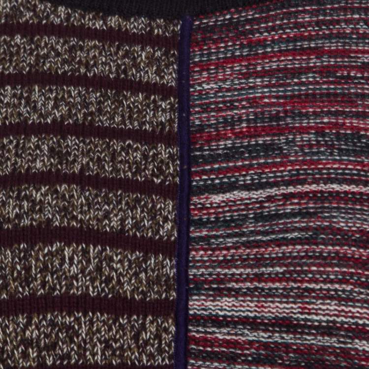 Pre Owned See by Chloe Multicolor Patchwork Oversized Poncho Style Sweater XS