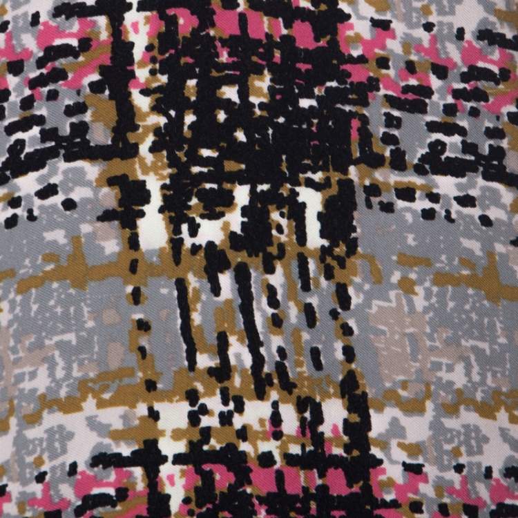 Pre Owned See by Chloe Grey Wool Abstract Print Detail Sweater S