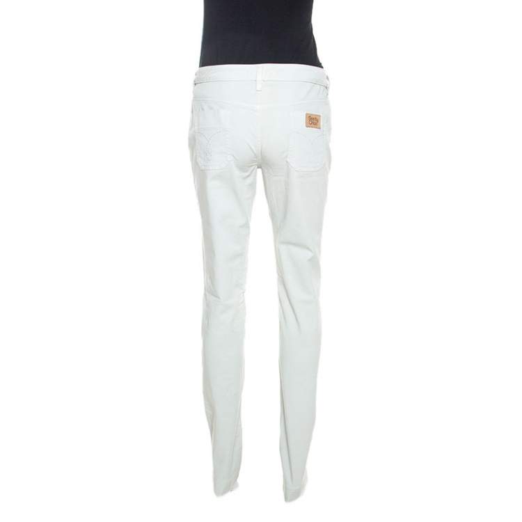 Pre Owned See by Chloe Sage Green Denim Skinny Classic Jeans M