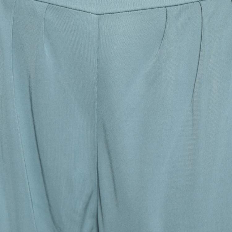 Pre Owned See by Chloe Blue Crepe Pleated Detailed Trousers M