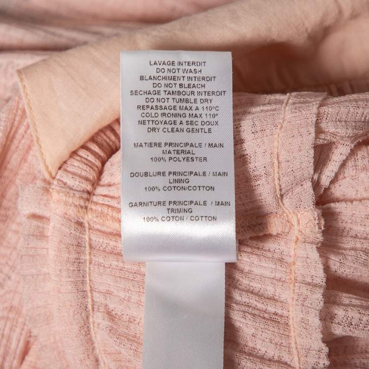 Pre Owned See by Chloe Pink Plisse Knit Sleeveless Top S