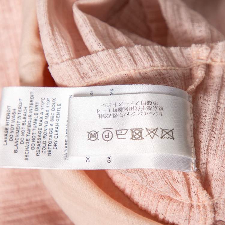 Pre Owned See by Chloe Pink Plisse Knit Sleeveless Top S
