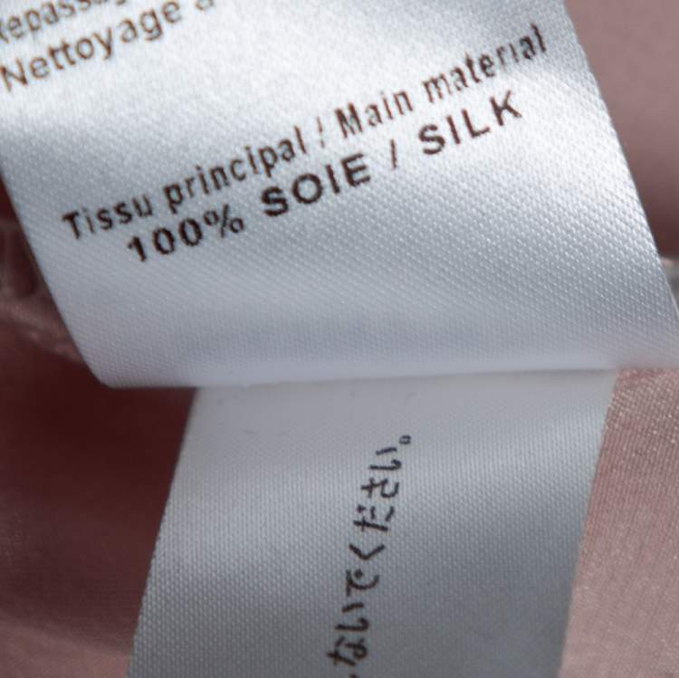Pre Owned See by Chloe Blush Pink Silk Long Sleeve Blouse S 