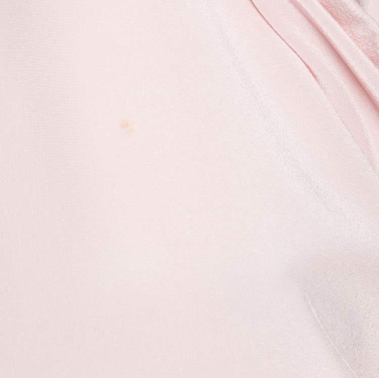 Pre Owned See by Chloe Blush Pink Silk Long Sleeve Blouse S 