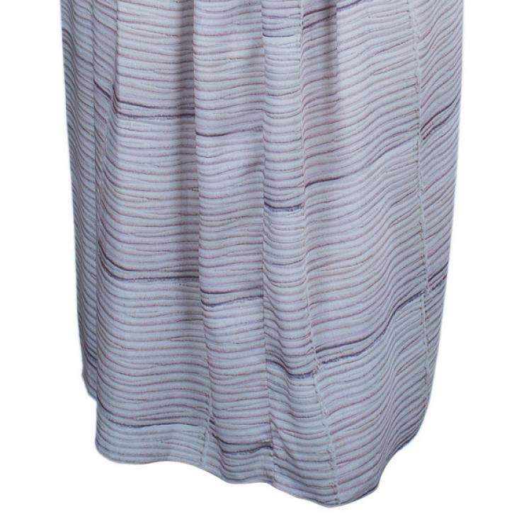 Pre Owned See by Chloe Ruffle Printed Washed Satin Dress S